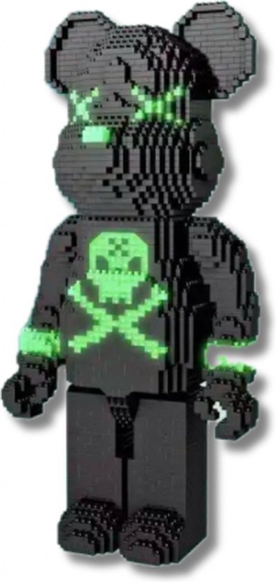 Beer doodskop - 33 cm - bouwset - Building blocks - Nanoblocks - miniblocks van $