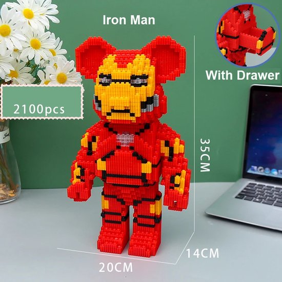 Beer superheld - 35 cm - bouwset - Building blocks - Magic blocks van LOZ