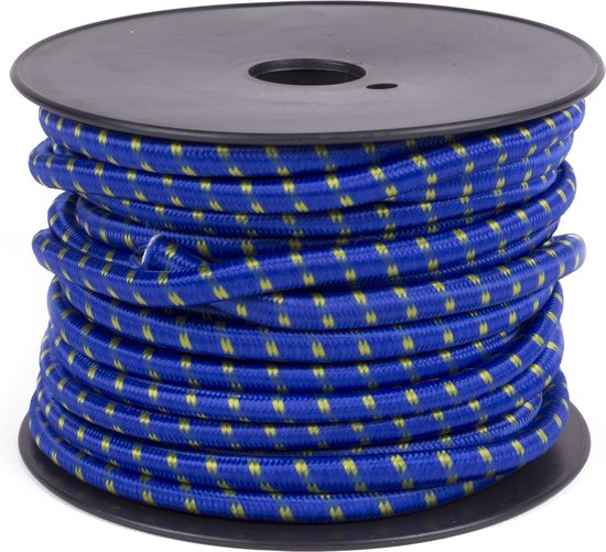 Benson Elastiek op rol - 20 meter - 8 mm - weerbestendig - blauw/geel van Benson