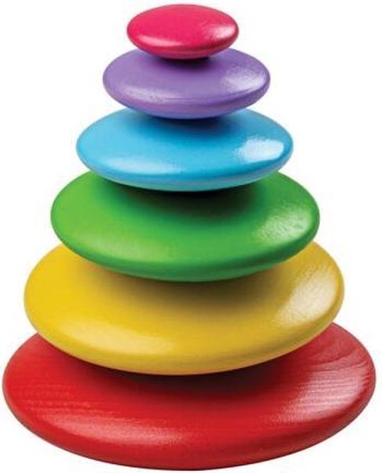Bigjigs Baby - Houten Stapel Stenen 'Regenboog' van Bigjigs