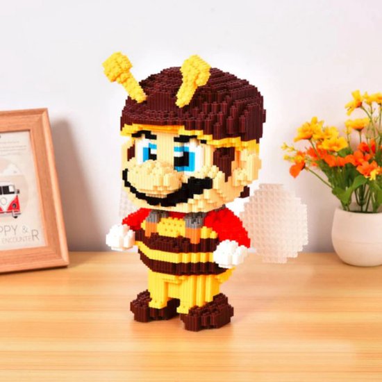 Bij - 27 cm - bouwset - Building blocks - Magic blocks van Clicformers