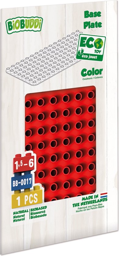 BiOBUDDi BiOBUDDi Education base plate Rose Red. BB-0017 Rose Red 1,5+ van Biobuddi