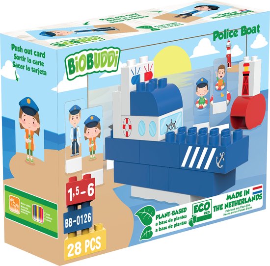 BioBuddi - Town - Police Boat (BB-0126) van Biobuddi