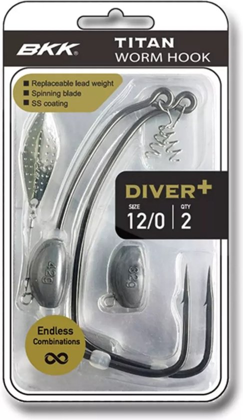 BKK Titan Diver + Worm Hook Haak: 5/0 | 5.8g van BK