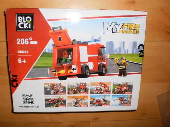 Blocki Bouwstenen My Fire Brandweerwagen Bluswagen van Block
