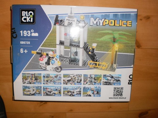 Blocki Bouwstenen Politiebureau met 2 Voertuigen van Block