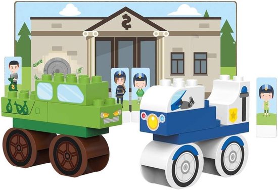 Bouwblokken Bank - Speelgoed Blokken - Kinderen Spelen - Gemaakt van Suikerriet - 18 Blokken - Multicolor van Merkloos