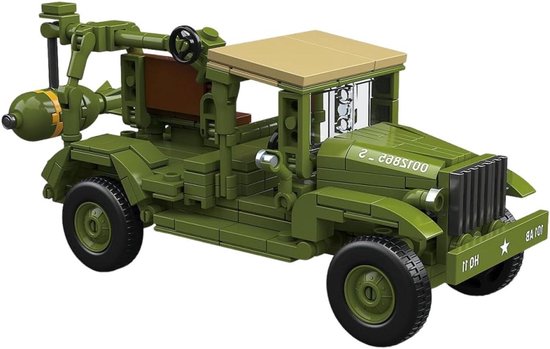 Bouwblokken Vrachtwagen - Militaire Set Speelgoed - Creatief Bouwen - Realistisch Ontwerp - 323 Stuks - Groen van Merkloos