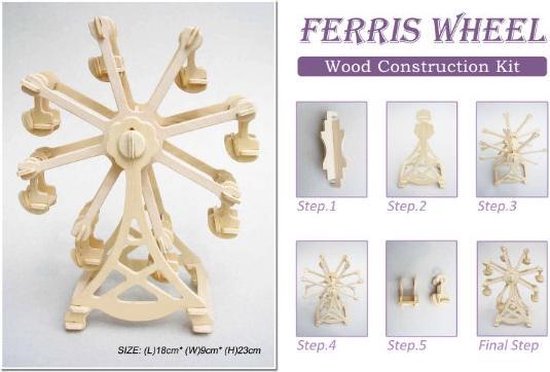 Bouwpakket hout Reuzenrad 952 van Robotime