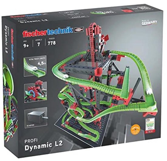 Bouwpakket voor Kinderen vanaf 9 Jaar - Dynamische Balbaan met Motor en Hoge Snelheid Hoeken van Merkloos