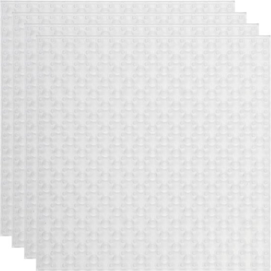 Bouwplaat 20x20 Transparant Helder – Vierpak – Geschikt voor kleine bouwstenen – Brian’s Toys van Brian's Toys