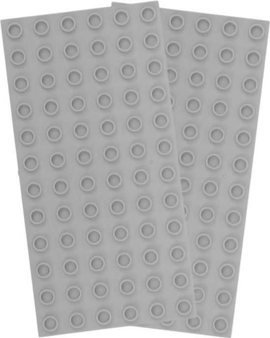 Bouwplaat 6x12 Noppen – Lichtgrijs – Basisplaat – Geschikt voor Grote Bouwstenen – Brian’s Toys van Brian's Toys