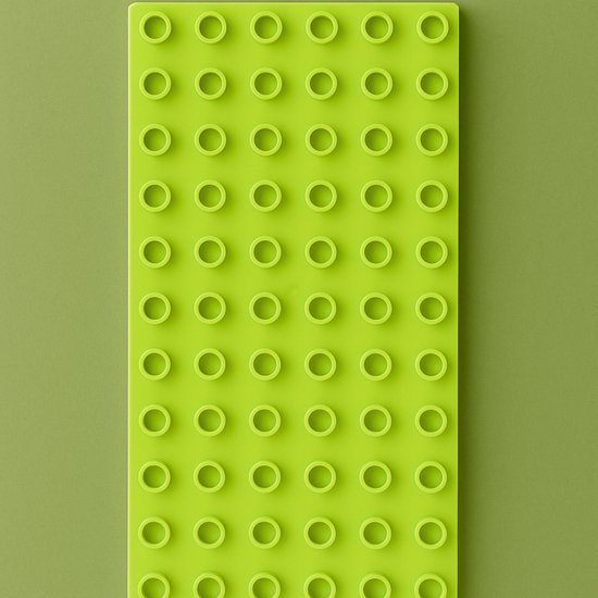 Bouwplaat 6x12 noppen – Lime – Compatibel met DUPLO – Brian's Toys – 1 stuk van Brian's Toys