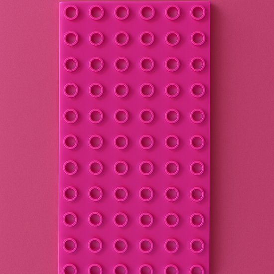 Bouwplaat 6x12 noppen – Magenta – Compatibel met DUPLO – Brian's Toys – 1 stuk van Brian's Toys