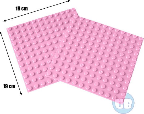 Bouwplaat lichtroze – 19 x 19 cm – 2 stuks van Ravensburger