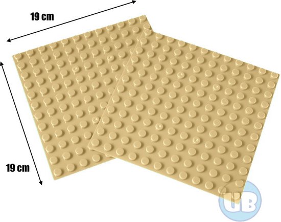 Bouwplaat zand – 19 x 19 cm – 2 stuks van Decotime