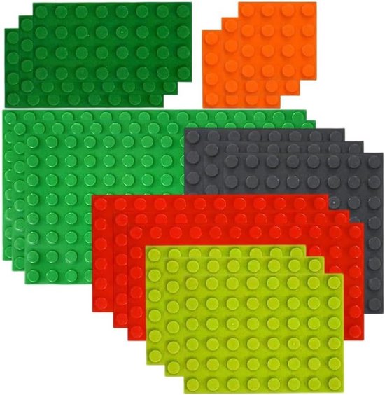 Bouwplaten Set - Bouwstenen Ondergrond - Creatief Spelen - Compatibel met Merken - 6 Maten - Veelkleurig van Merkloos