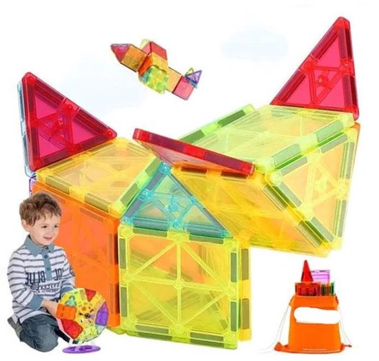 Bouwstenen - Bouwsteenspeelgoed - Mega Bloks - 180PCS - Magnetische Bouwstenen - Bouwset voor Kinderen - Educatief Speelgoed - Voor Kinderen Verjaardagscadeaus van Merkloos