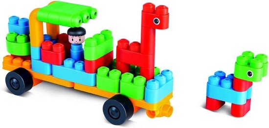 Bouwstenen - Constructiespeelgoed Stapelblokken - Kinderlijke Ontwikkeling - Voedselveilig Polyethyleen - 40 Stuks - Helder van Merkloos