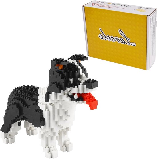 Bouwstenen Hond - Miniatuur Dieren - Creatief Hobby - 950 Stukjes - 6 x 16 x 12.5 cm - Border Collie van Merkloos
