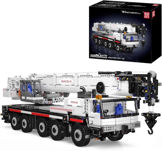 Bouwstenen Kraan - Techniek Model - Creatief Bouwen - Met 8 Motoren - 3248 Stukken - Wit van Merkloos