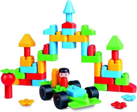 Bouwstenen Set - Constructie Speelgoed - Kinderen Leren Spelen - Zacht Flexibel Materiaal - 50 Stuks - Helder van Merkloos