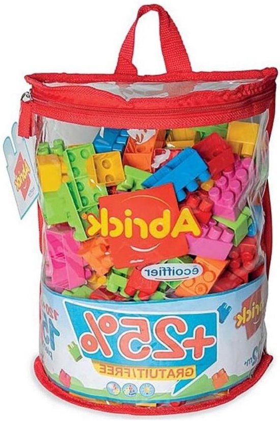 Bouwstenen Tas - Constructie Speelgoed - Creatief Spelen - Niet Giftig Materiaal - 150 Stenen - Multicolor van Merkloos