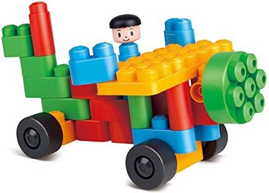 Bouwstenen voor kinderen - Speelgoed blokken peuter - Creatief bouwen - Zacht en flexibel materiaal - 25 stuks - Helder van Merkloos