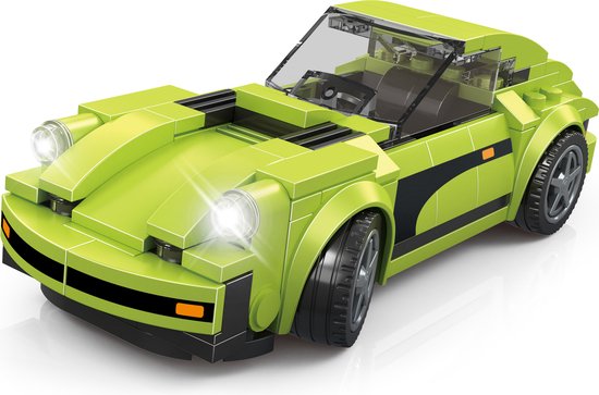Bricker 911 - Porsche look - groen - race auto - compatibel met lego - auto - Super car van Merkloos