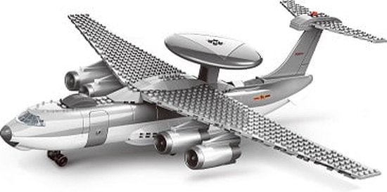 Bricker Airborne vliegtuig - KJ-2000 Radar AWACS China - compatibel met lego - straaljager vliegtuig - leger - Army - militair van Bricker