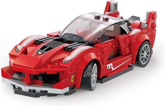 Bricker Ferrari FXX K look - Ferrari - Rood - Race auto - compatibel met lego - Super car - auto van Merkloos