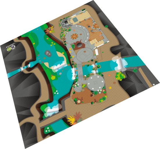 BrickMaps 32333004 - Fantasy - Elven Town - Wegplaat speelmat voor LEGO - Formaat gelijk aan 3x3 LEGO bouwplaat van BrickMaps