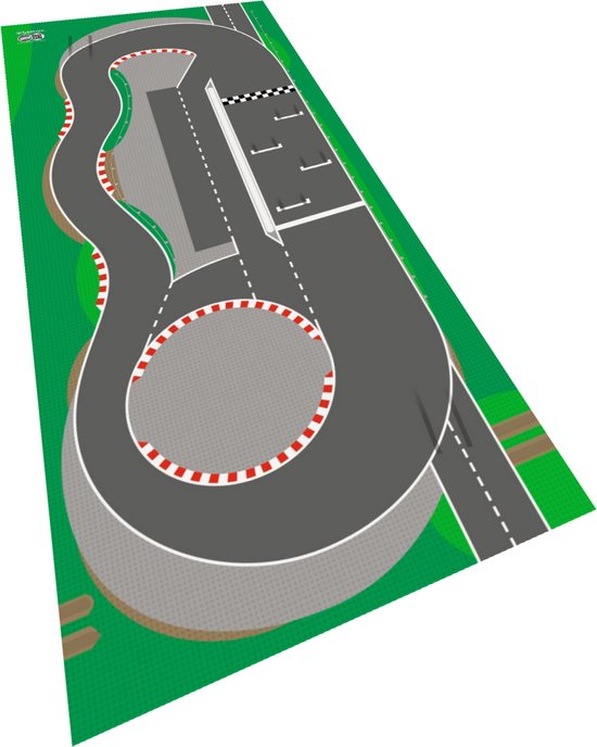 BrickMaps 32337001 - Speed - Track Champions - Wegplaat speelmat voor LEGO - Formaat gelijk aan 3x7 LEGO bouwplaat van BrickMaps
