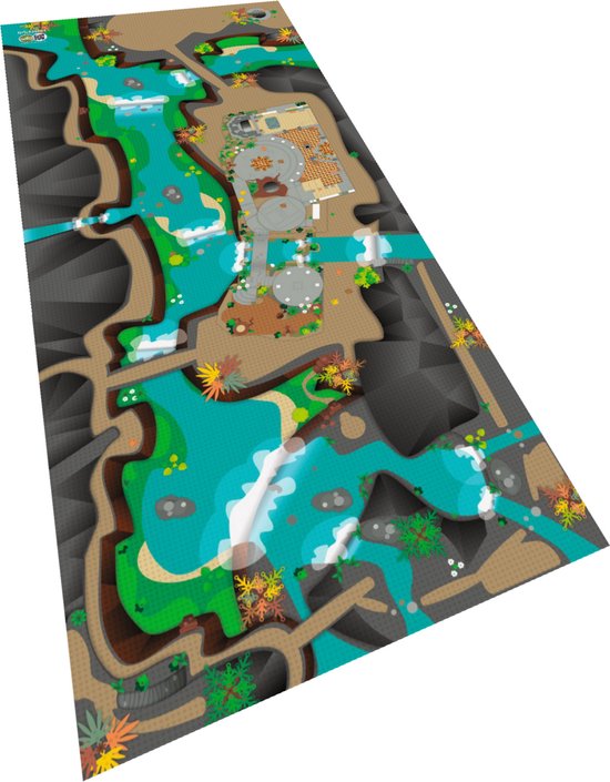 BrickMaps 32337002 - Fantasy - Elven Town - Wegplaat speelmat voor LEGO - Formaat gelijk aan 3x7 LEGO bouwplaat van BrickMaps