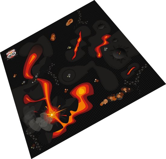 BrickMaps 42433001 - Bricks Wargame - Volcanic Plain - Wegplaat speelmat voor LEGO Lord of the Rings - Formaat gelijk aan 3x3 LEGO bouwplaat van BrickMaps