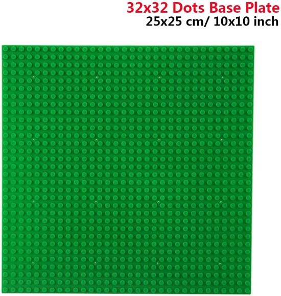 brickparts.nl - grondplaten 32x32 noppen, 25.5cm x 25.5cm | Groen | Geschikt voor LEGO van Brickparts