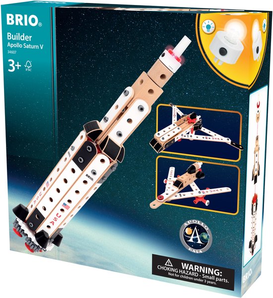 BRIO Builder – 34607 Builder Apollo Saturn V | 91-delig educatief constructiespeelgoed voor kinderen vanaf 3 jaar van Merkloos