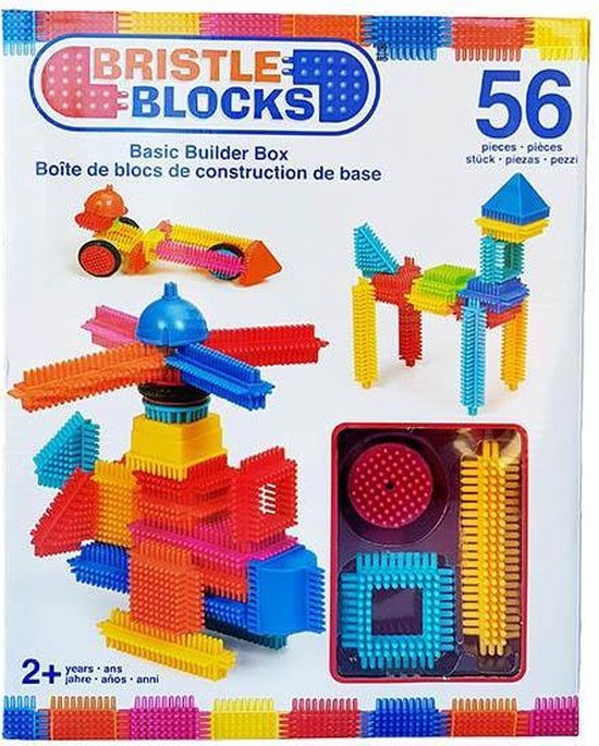 Bristle Blocks box met 56 stuks- Constructie speelgoed- Bouw speelgoed van Toi-Toys