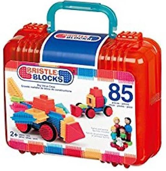 Bristle Blocks Case - Nopper Bouwspeelgoed - 85 stuks – Grote Koffer Bouwen van Bristle Blocks