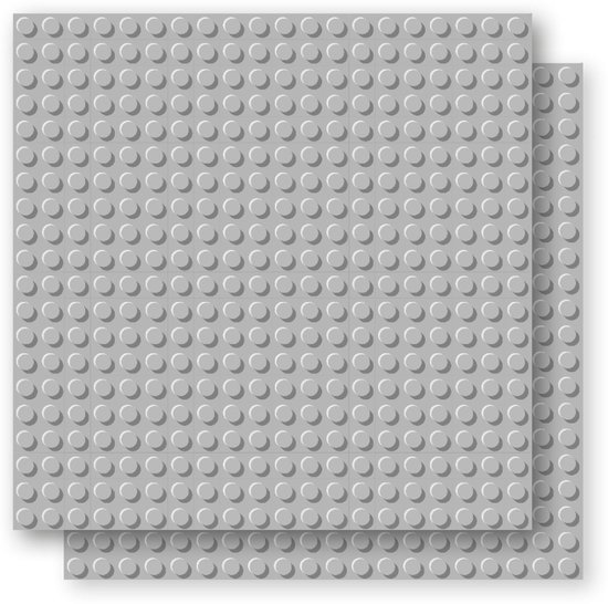 Brixies Bouwplaat | Grondplaat 20x20 noppen - Geschikt voor Lego Classic Bouwstenen - Licht grijs van Merkloos