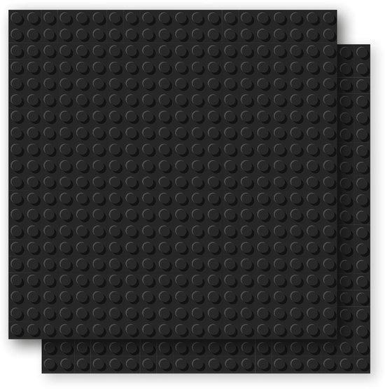 Brixies Bouwplaat | Grondplaat 20x20 noppen - Geschikt voor Lego Classic Bouwstenen - Zwart van BRIX