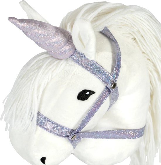 ByAstrup Eenhoorn Hoorn en Halster Glitter Lila voor Stokpaard van byASTRUP