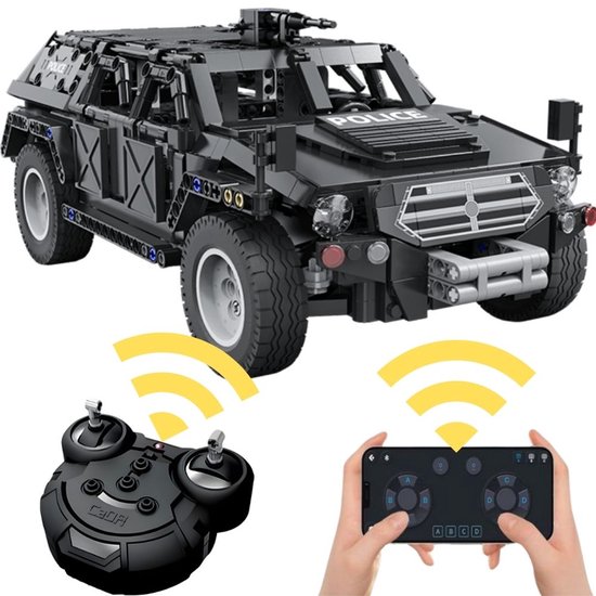 CaDA Bricks C51207W SWAT Terreinwagen Classic and Speed bouwset | Racing champions auto modelbouw | Educatief creator constructie speelgoed bouwpakketten voor kinderen & volwassenen | RC accu niet geschikt voor Lego | Technic bouwdoos 561 bouwstenen van Merkloos