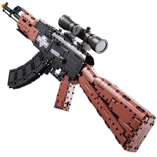 CaDA Bricks C61009W AK-47 black rifle bouwset | WW2 army ops pistool geweer modelbouw | Creator classic battlefield guns bouwpakket | Technische Educatief militair & leger speelgoed voor volwassenen | Motor niet geschikt voor Lego | 7 3 6 bouwstenen van Merkloos