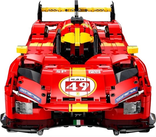 CaDA Bricks C63008W Furious Blazing Flame bouwset | City fast champions adventure | Creator and classic motor bouwpakket | Technic speelgoed ideas voor volwassenen & kinderen | Icons speed f1 auto geschikt voor Lego | Bouwdoos met 1518 bouwstenen van Merkloos