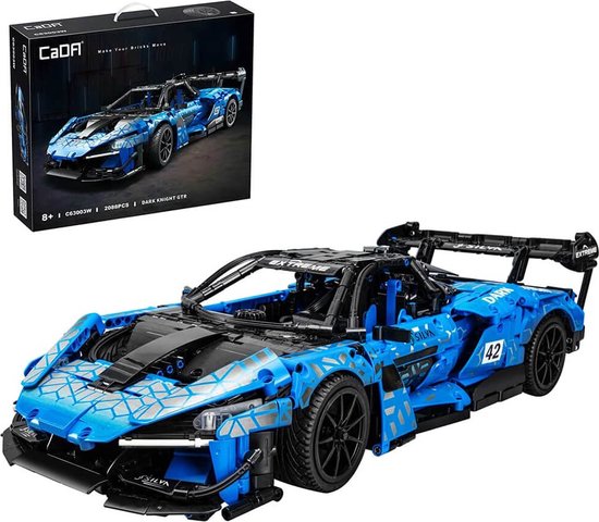 Cada Bricks technisch bouwpakket - Dark Knight GTR Supercar - Bouwset voor kinderen en volwassenen - Aanbevolen vanaf 12 jaar van CaDA