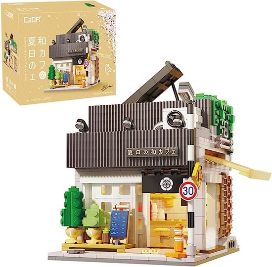 CaDA C66007 Zomer Japanse Koffie Winkel Bricks Model 1116 Pcs Inclusief verlichting is compatibel met het bekende merk. van CaDA