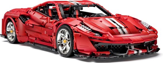 CADA  MASTER Series Red Super Car - 3187 onderdelen - Compatibel met grote merken - Bouwdoos - RC van CaDA
