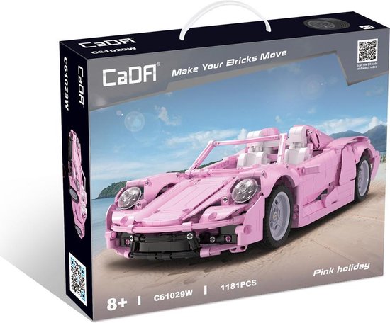 Cada Supercar Series: Pink Holiday - Cada C61029W - Compatible met de bekende merken - Bouwset, constructieset - Supercar - Hypercar - 1181 onderdelen van CaDA