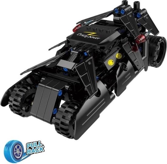 Cadabricks educatieve bouwset -Pull back batmobiel - technisch bouwpakket van CaDA